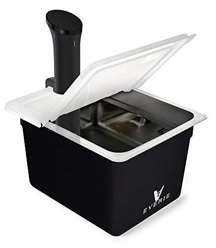 EVERIE Sous Vide Container 12 Quart with Collapsible Hinge Lid and Sleeve