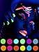 Kalolary 12 Boxes Luminous Pigment Nail Powder, Glow in The Dark Neon Color Nail Powder, Color Acrylic Gradient Glitter Polish for Eyeshadow Face Body Makeup Nail Art Decoration