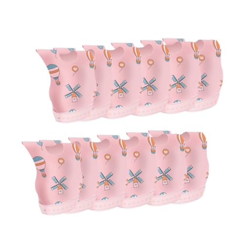 Yardwe 20 Piezas babero impermeable baberos toalla de saliva toalla portátil rosa
