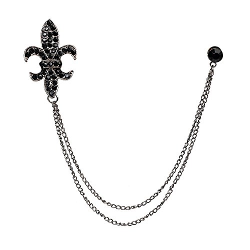 SIYWINA Brooch for Men Suit Pin Vintage Chain Brooch Suit Shirts Accessories
