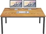 DlandHome 55 inches Large Computer Desk, Composite Wood Board, Decent and Steady Home Office Desk/Wo