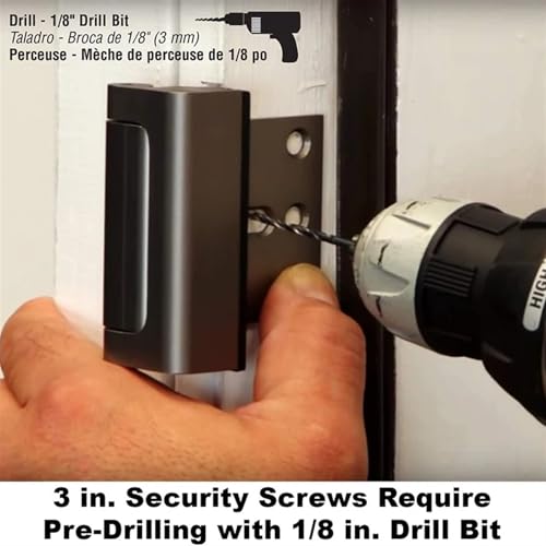 Serrure de renforcement de porte dorée pour sécurité maison 800 lbs - 8