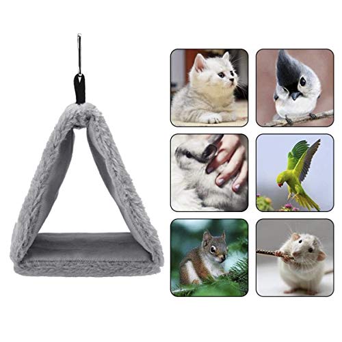 Image of Furry Warm Bird Nest House Winter Parrot Hanging Hammock Cage Tent Plush Bird Hut Hideaway Cute Guinea Pig Hamster House Cave Small Animal Sleeping Bed for Gerbil Parakeet Squirrel Hedgehog