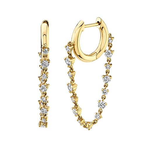 Boucles d'oreilles pendantes argent 925 femme zircone cubique brillante