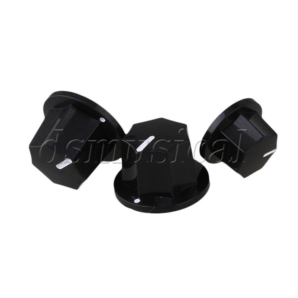 Pack of 60 Black JB Bass Control Speed Knobs for J Bass Guitar