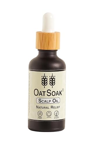 Image of OatSoak Scalp Oil 50ml Natural Scalp Relief with Dropper Bottle for Targeted Application Itch Relief Eczema Psoriasis Hair Growth Serum Promotes Growth Natural Oat Oil Dandruff Remedy