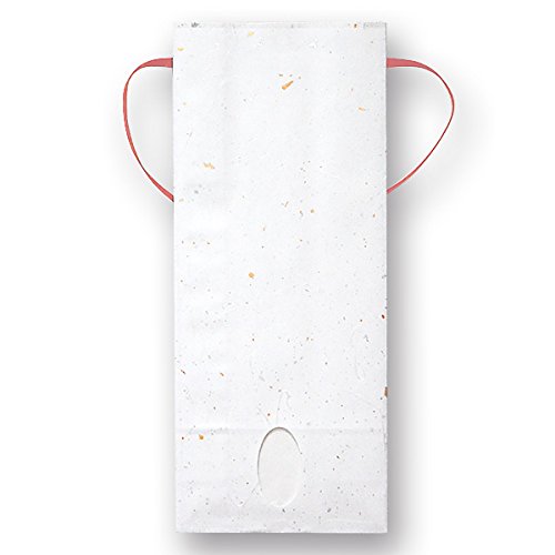 マルタカ 雲龍和紙 無地 金銀(赤紐) 窓付 角底 1?1.5kg 用紐付米袋 20枚セット KH-0911