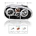 SPEC-D TUNING Black Dual Halo Projector Headlights Compatible with 1999-2006 Volkswagen Golf, Golf GTI VW MK4 Left + Right Pair Headlamps Assembly