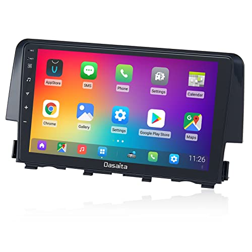 Dasaita 9 inch for Honda Civic 2015 2016 2017 2018 2019 2020 2021 Android 10.0 Car Stereo Carplay Android Auto GPS Navigation 4G Ram 64G ROM DSP Head Unit WiFi