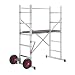 Produktbild Hailo Gerüst HobbyStep H3 - fahrbares Aluminium-Gartengerüst - rutschfeste Arbeitsplattform - 2 geländegängige Transporträder - Arbeitshöhe bis 3,00 m - belastbar bis 150kg - Silber