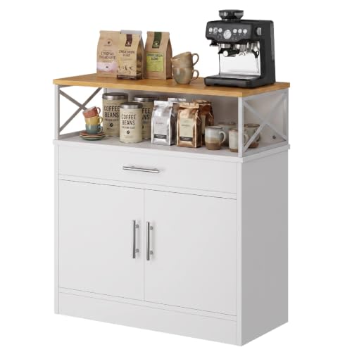 Vongrasig Coffee Bar Cabinet with Adjustable Shelf