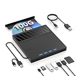 Lecteur Blu-ray externe Yaeonku, lecteur DVD/BD lecture/écriture, 4 ports USB et 2 cartes SD, USB 3.0 Type-C pour ordinateur portable, PC, Windows