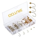 Goture 240pcs Fly Fishing Hooks and Beads Set Nymph Hook Fly Tying Beads Head Ball Carbon Steel Fly Tying Hooks