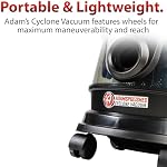 Adam's Polishes Cyclonic Vacuum Cleaner Premium Car Detailing Vacuum for Garage, Shop, Home | Powerful Suction, Lightweight, Portable, Heavy Duty | 4 Attachments Included