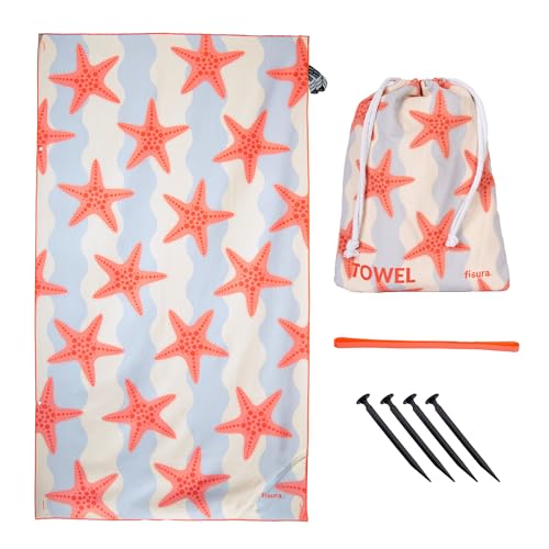 Serviette de plage anti-sable microfibre compacte à rayures - 2