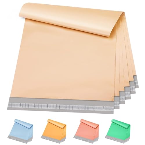 Image of Metronic Poly Mailers 14.5x19 100 Pack, Large Shipping Bags for Clothes | Strong Adhesive Waterproof Tearproof Mailing Bags, Shipping Envelopes, Packaging Bags, Clothing, Small Business, Champagne.