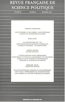 Paperback revue francaise de sciences po vol.49 [French] Book