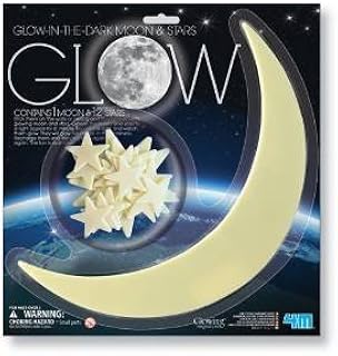 Glow-in-The-Dark Moon and Stars - 1 Moon/12 Stars