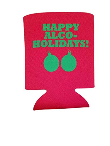 Happy Alco-Holidays! - Funny Holiday Can Cooler #TOP4