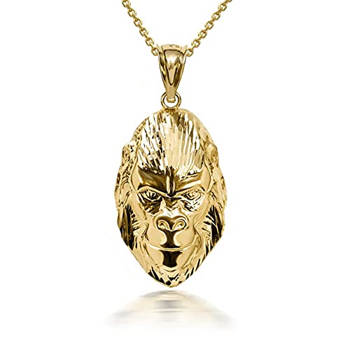 Bold 14k Yellow Gold Orangutan Pendant