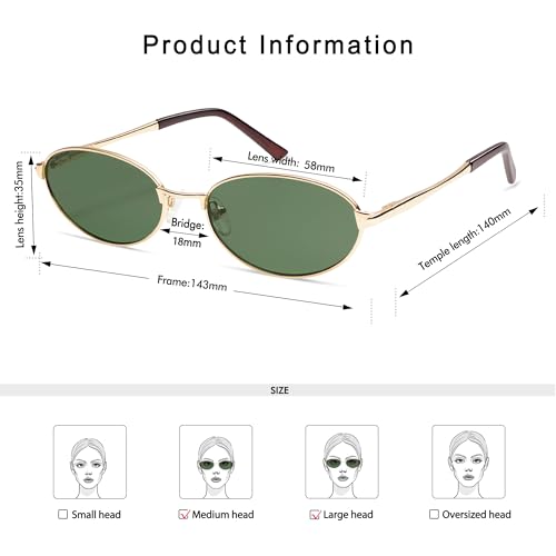 Retro Oval Sunglasses for Women Mens with Spring Hinge Sunnies AP3696