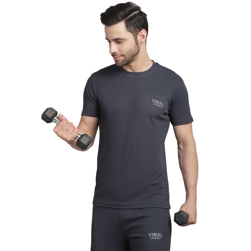 Image of Mack Jonney Solid Polyester Lycra Casual Style Half Sleeves Co-Ord Set Trackuit For Men-P-MACK52989-Box T D10 2