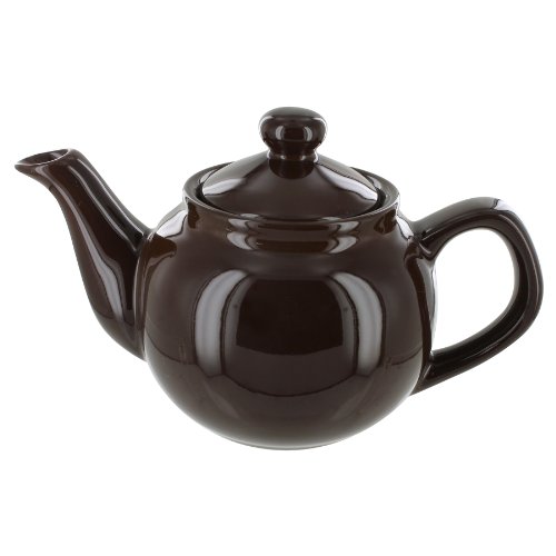 English Tea Store Brand 2 Cup Teapot - Brown Gloss Finish