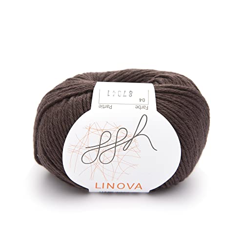 ggh Linova - 004 - Chocolate - Cotton with Linen for Knitting and Crocheting