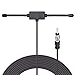 Bingfu Universal Car Stereo AM FM Dipole Antenna,Hidden Adhesive Mount AM FM Radio Antenna for Vehicle Car Truck SUV Radio Stereo Head Unit Receiver Tuner,10 feet Cable Motorola DIN Plug Connector