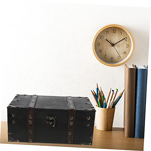 Coffre trésor bois vintage TOPBATHY avec finitions rétro - 6