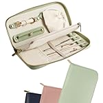 Travel Jewelry Organizer Case - for Tangle-Free Necklaces, Earrings, Rings, Bracelets Storage, Travel Essentials, Fashion Portable Jewelry Travel bags for Women - Medium Macaron Green