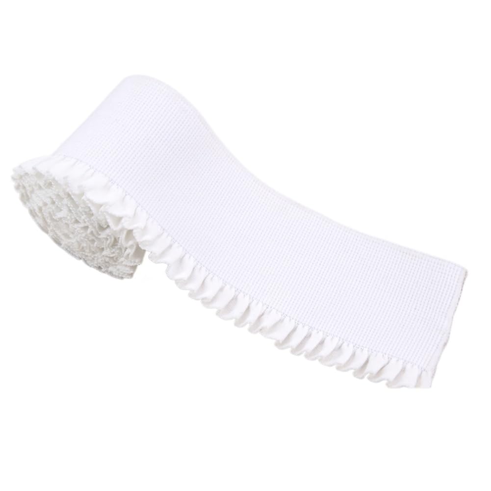 OCTHIRLZ Elastic Knitted Ruffle Trim Fabric for Sewing Double Pleated Stretch Band for DIY Projects Pants Dress