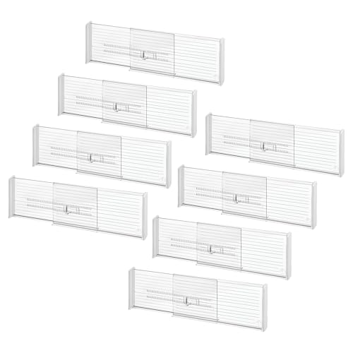 iDesign Expandable Deep Drawer Dividers, Set of 8, Clear