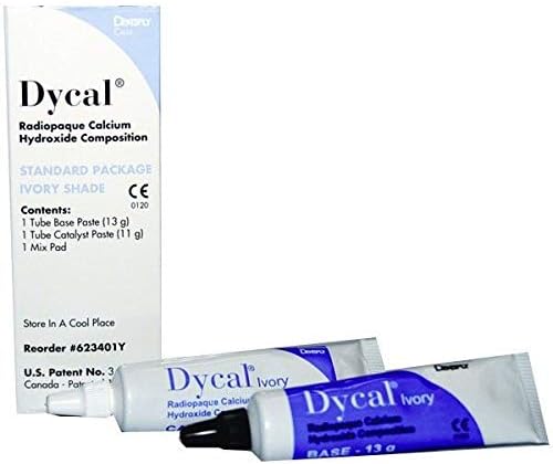 Dentsply Dycal Dental Calcium Hydroxide Liner, White, Solid, Radiopaque, Useful for Pulp-capping and as a Protective Base/Liner, Compatible with Composite Resins and Amalgams