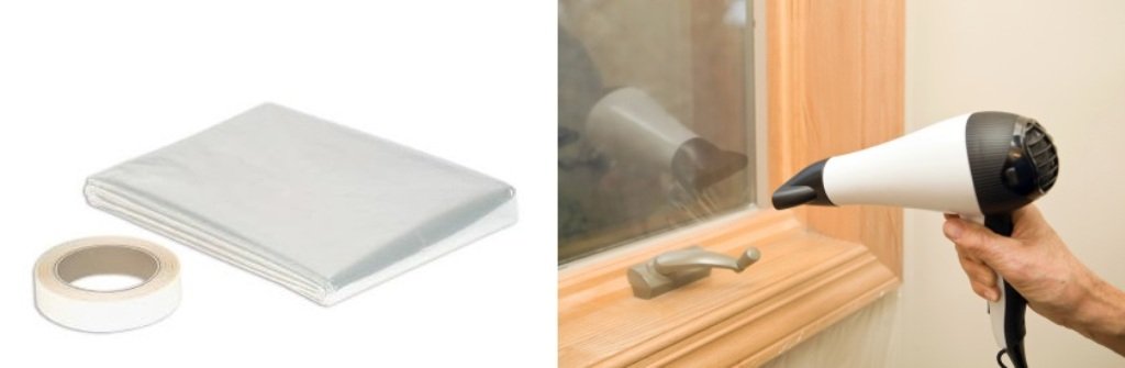 DRAUGHT EXCLUDER FILM FROST COLD WINDOW INSULATION KIT DOUBLE GLAZING SHRINK FIT