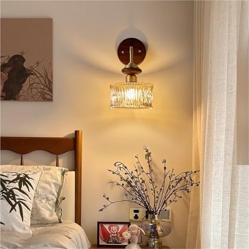Lámpara de pared de lujo en nogal y cobre con diseño retro francés 6