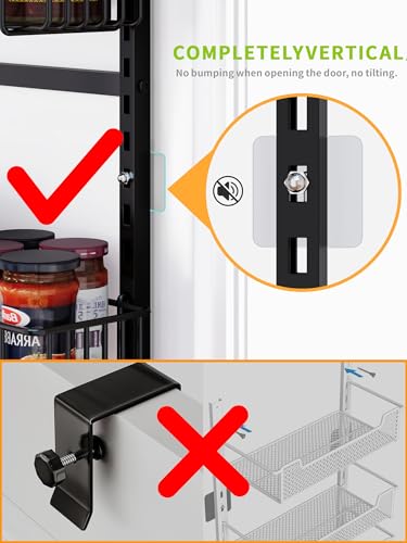 NQW 9-Tier Over Door Storage Rack, Heavy Duty Metal Hanging Organizer for Kitchen, Black - image 6