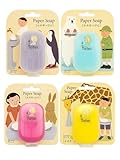Tatei – Hojas de Jabón Infantil Portátil (Pack 4 Cajas, Viaje y Camping