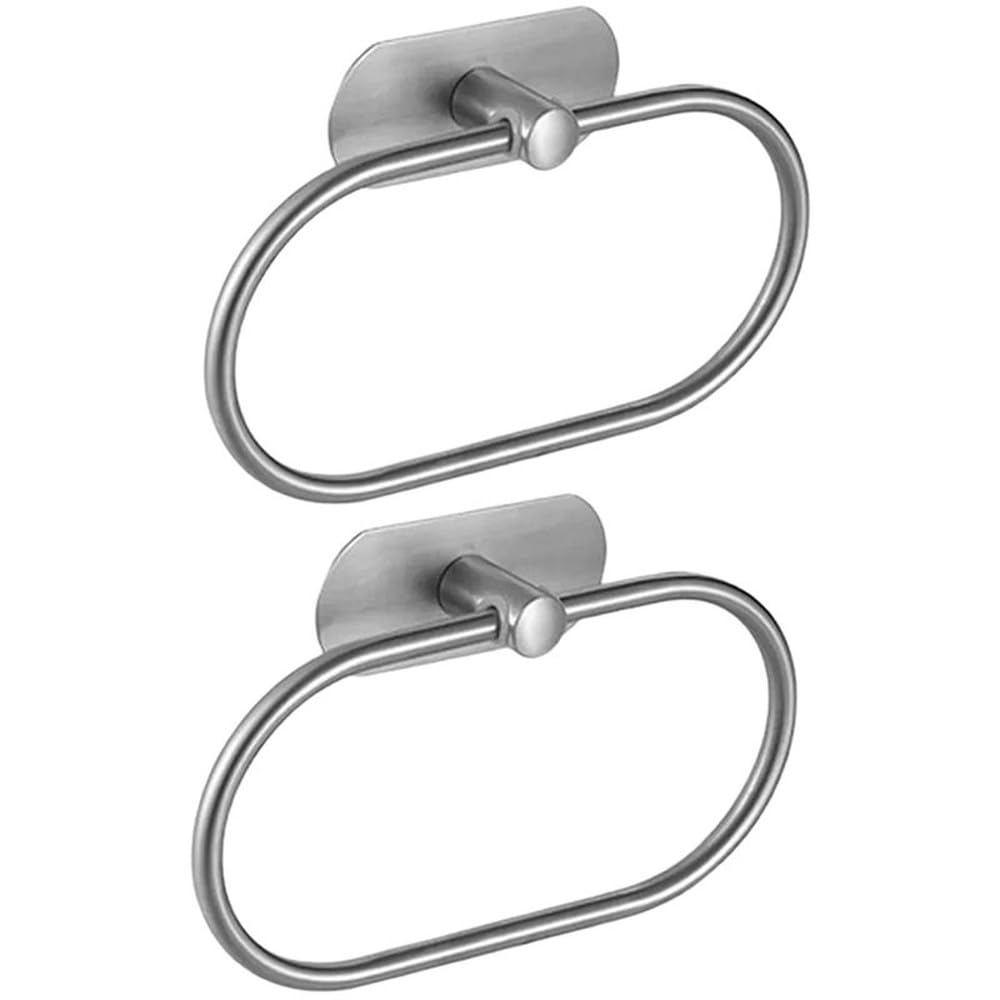 VVW&LIU Soporte para Toallas de Acero Inoxidable Autoadhesivo para baño, Perchero para Toallas de baño, Barra de Almacenamiento de Cocina, Color Plata.