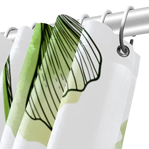 Rideau de douche vert 168 x 183 cm imperméable et lavable
