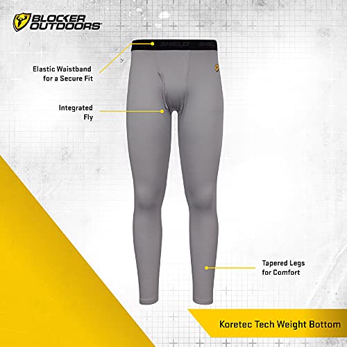 Scent Blocker Shield Series Koretec Tech Weight Pants for Men, Base Layers for Men - Light Grey (X-Large)