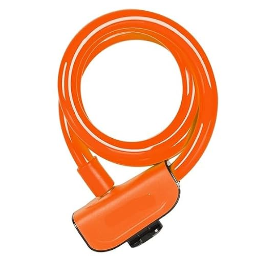 Bike Locks Bicycle Cable Lock Outdoor Cycling Anti-Theft with Keys Steel Wire Security Bike Accessories 1.2M(Orange)