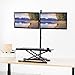 VIVO Dual 13 to 27 inch LED LCD Monitor Free-Standing Desk Stand, Holds 2 Screens, Heavy-Duty Fully Adjustable Arms with Max VESA 100x100mm, Extra Tall 40 inch Pole, Black, STAND-V012F