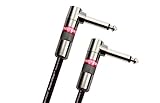 Monster Cable Classic 1/4 Inch Dual Angled Instrument Cable 8 in.