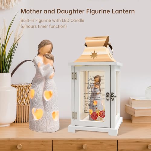 Gifts for Mom from Daughter, Unique Mother's Day Gifts for Mom from Daughter, Mother and Daughter Figurine Lantern Cool Moms Birthday Gift from Daughter, Christmas - Image 6