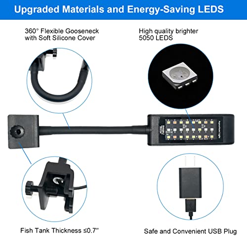 Varmhus Aquarium Led Light,Fish Tank Light, Plant Light (4.8W, Black) #TOP3