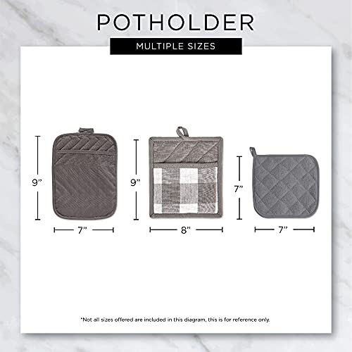 Dii CAMZ13766 Tri-Color Check Collection Kitchen, Potholder Set thumb #9