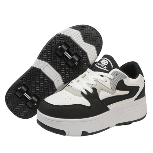 Unisex Roller Shoes for Kids Sneakers Detachable Skate Shoes Impact Resistant Hiking Outdoor Activities