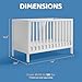 HARPPA Grevia 5 in 1 Convertible Crib, 3 Adjustable Heights, Converts to Toddler Bed, Daybed, Sofa and Full-Size Bed, Fits Standard Baby Crib Mattress