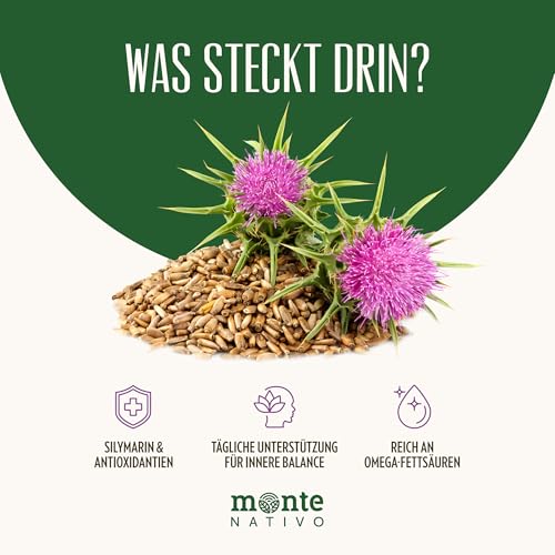 Foto von Mariendistelöl Monte Nativo (2x500ml) – Mariendistel Öl Kaltgepresst, Nativ
